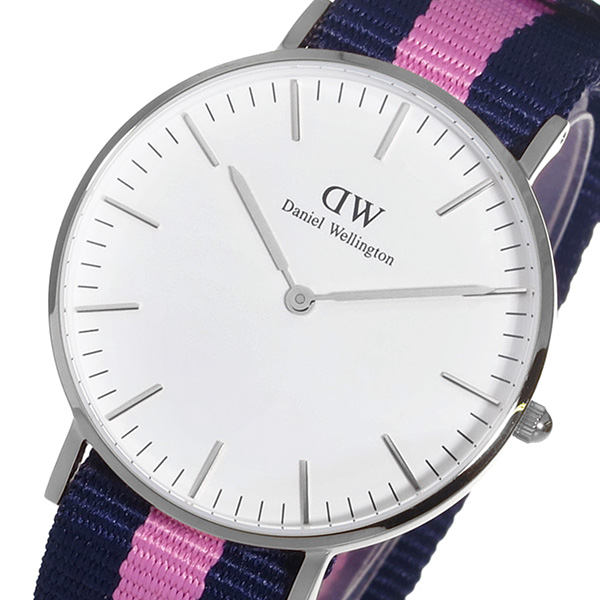 ダニエル ウェリントン ウィンチェスター/シルバー 36mm クオーツ 腕時計 0604DW(DW00100049） ホワイト