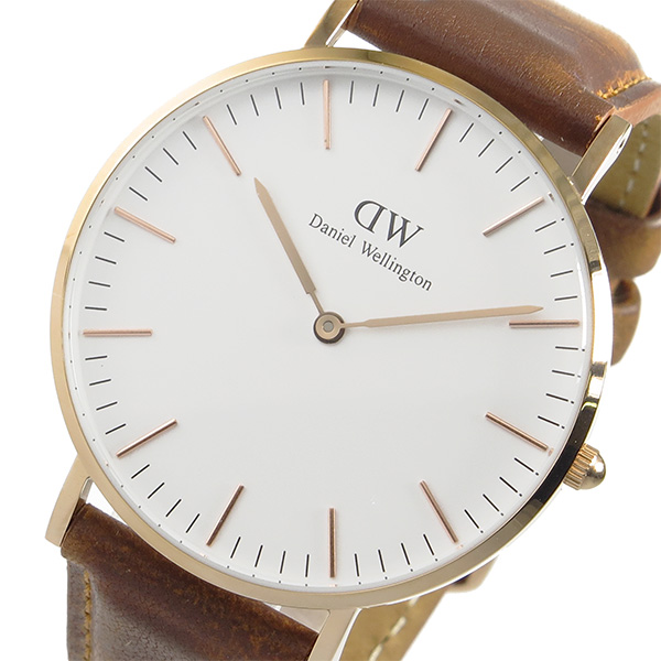 ダニエル ウェリントン クラシック ダラム/ローズ 36mm 腕時計 DW00100111 ホワイト