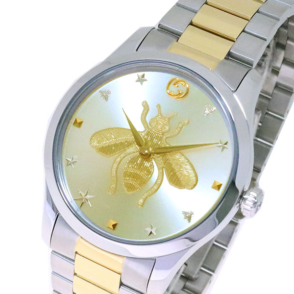 グッチ Gucci 腕時計 メンズ Ya Gタイムレス クォーツ ゴールド ゴールド シルバー