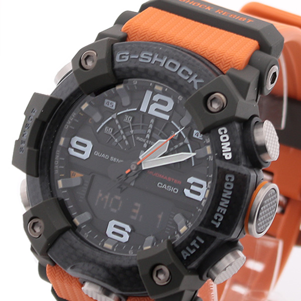 カシオ Casio 腕時計 Gg B100 1a9 メンズ Gショック マッドマスター カーボン G Shock Mudmaster クォーツ ブラック オレンジ