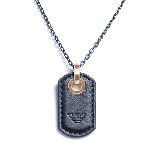エンポリオアルマーニ Emporio Armani ネックレス Egs メンズ ブラック ゴールド