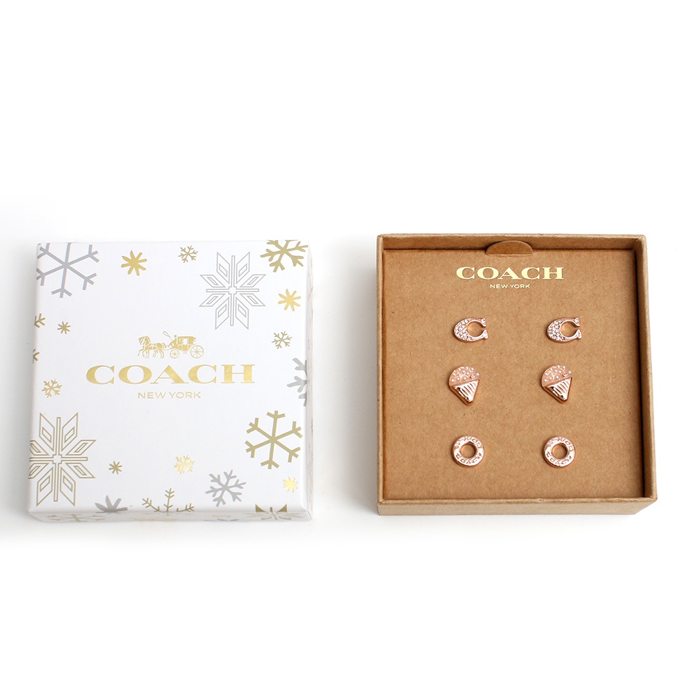 【新品】コーチ COACH ピアス3個セット CO292-RGD アクセサリー レディース ローズゴールド
